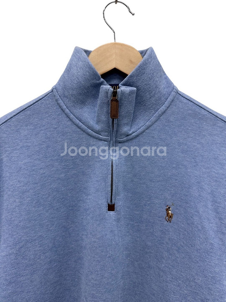 폴로 QR신형 반집업 니트 스카이블루 (L~XL)--2