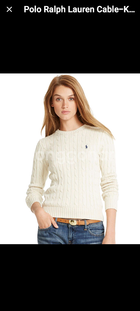 (정품)폴로랄프로렌 브이넥 케이블 니트티 아이보리--3