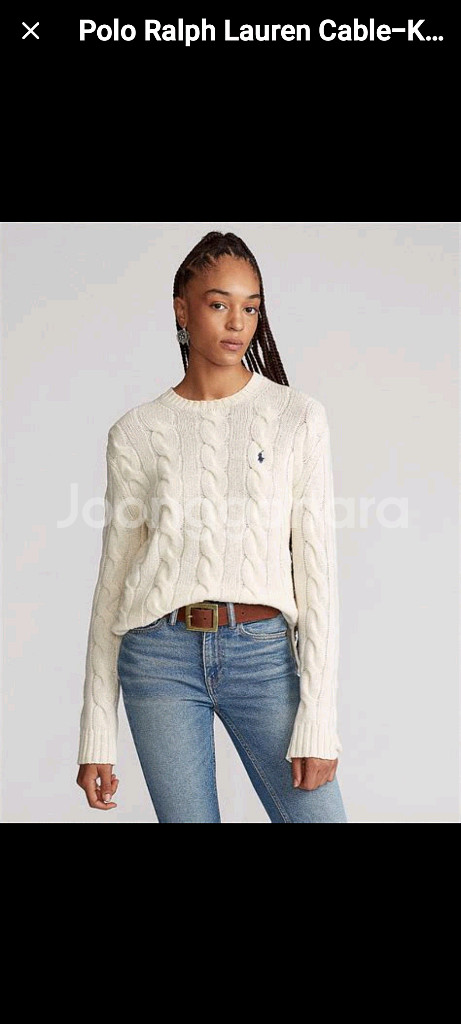 (정품)폴로랄프로렌 브이넥 케이블 니트티 아이보리--4