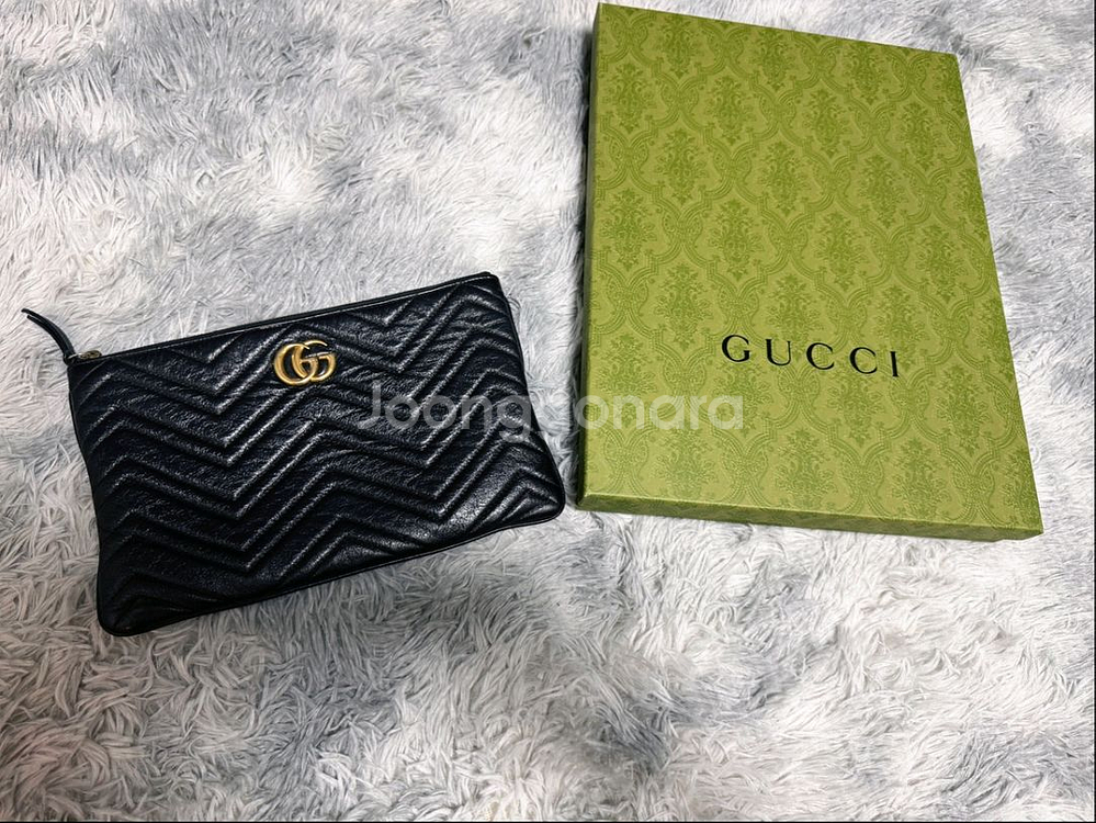 구찌 마몬트 클러치백 블랙 정품--0