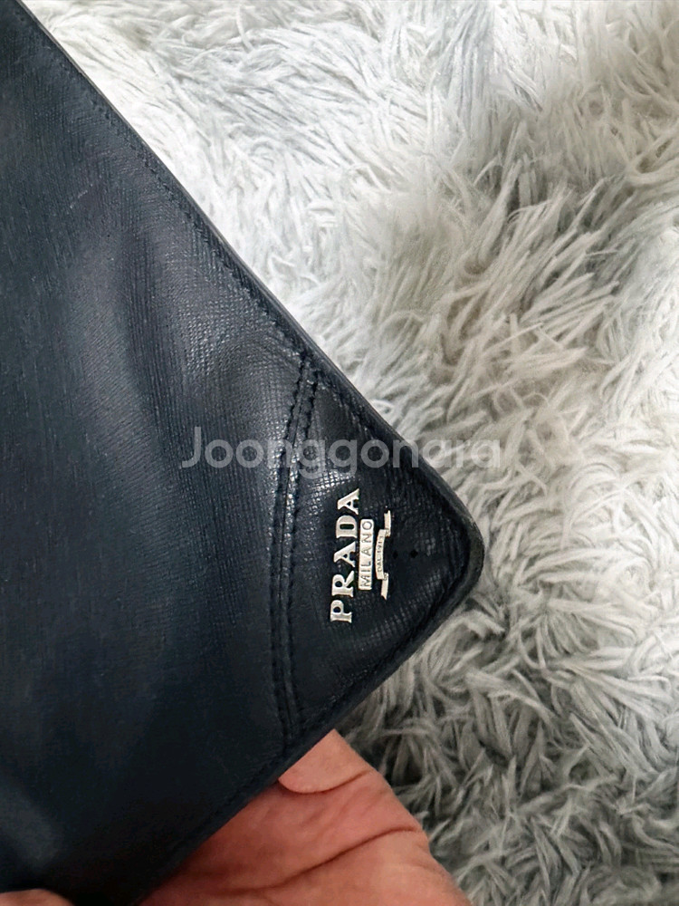 프라다 사피아노 블랙 클러치백 정품--4