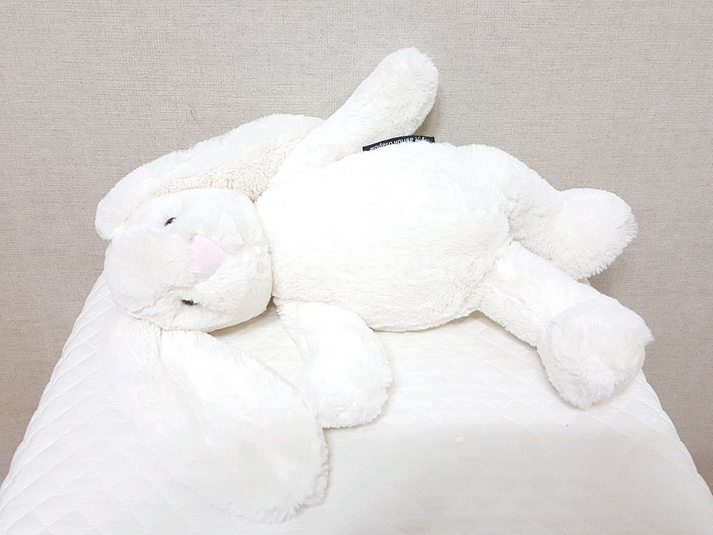 미사용)모던하우스 극세사 폭신한 애착 토끼인형 38cm--3
