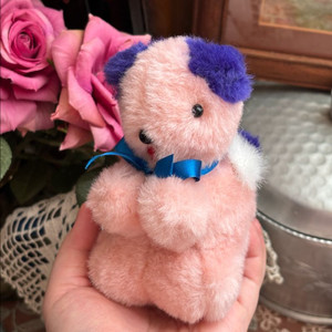 핸드메이드인형 핑크다람쥐 고전빈티지인형페어리계갸루모리걸