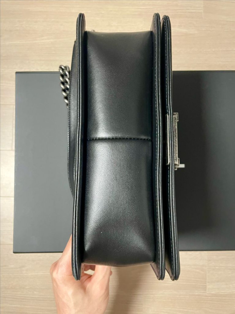 샤넬 보이백 빈티지은장 램스킨--6