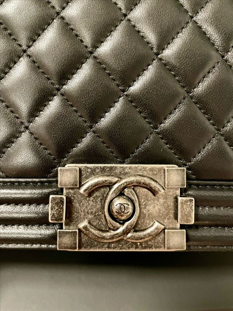 샤넬 보이백 빈티지은장 램스킨--8