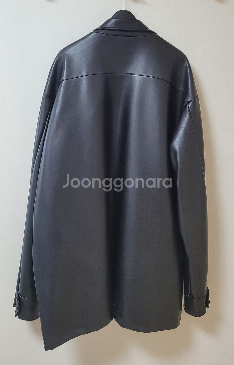검정 인조가죽자켓 L size--1