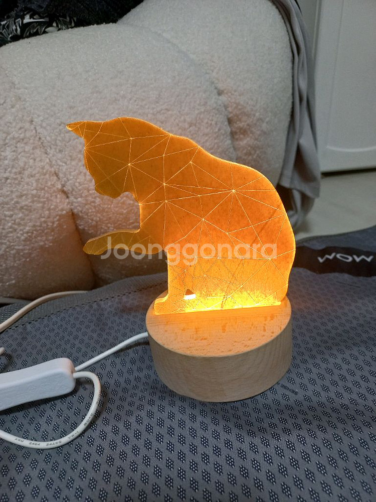 고양이아크릴무드등,고양이 무드등,스텐드,조명,스탠드--2