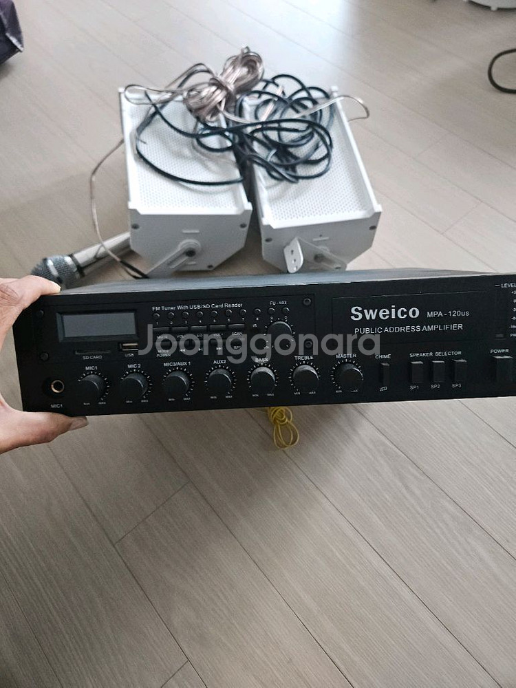 스위코 앰프 120us 판매합니다.스피커 행사음향기기--0
