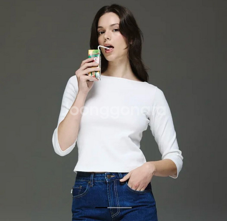 글로니 3/4 G COMFORT TEE (WHITE)--1