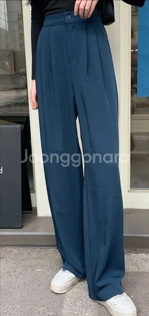 [미착용] 데이빈 모디 핀턱 와이드 슬랙스 S--1