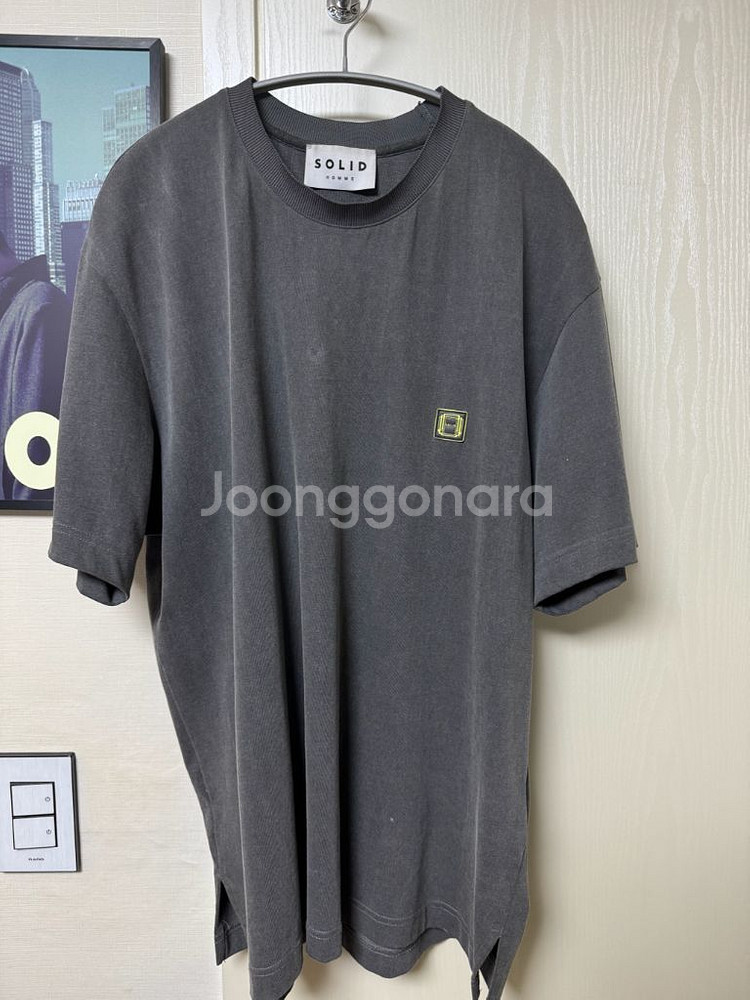 솔리드옴므 백로고 반팔 48 사이즈--0