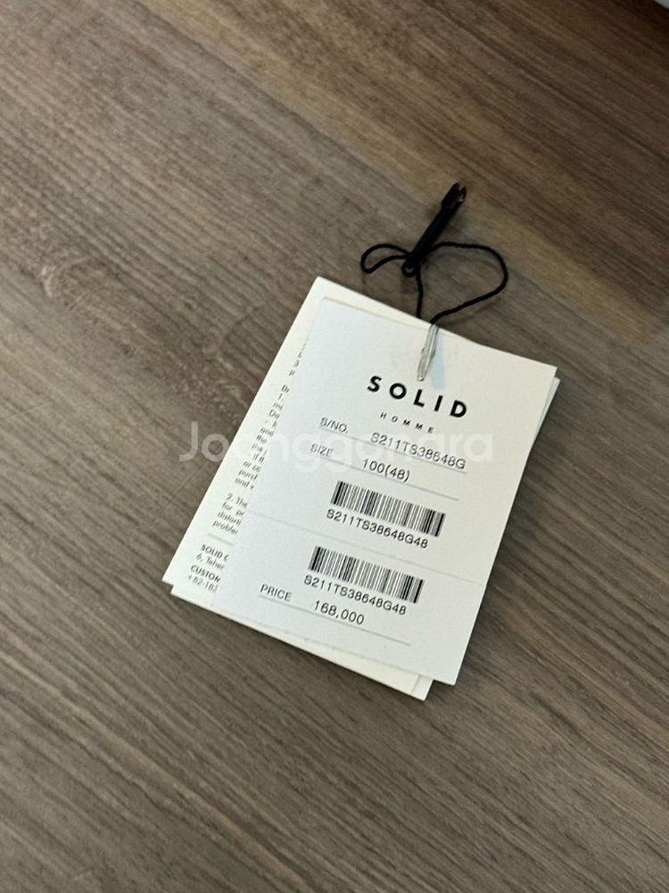 솔리드옴므 백로고 반팔 48 사이즈--3