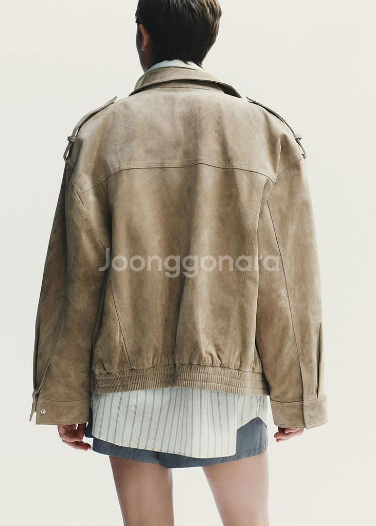 자라 스웨이드 가죽 재킷 4341 770--6