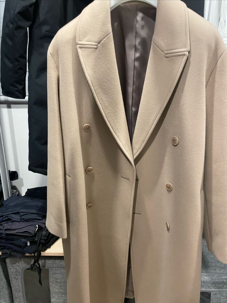 쿠어 MTR 캐시미어 더블 롱코트 이미지