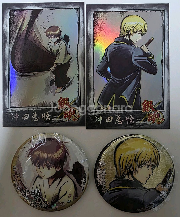 은혼 수묵화 카드 캔뱃지 카츠라 소고 타카스기 신스케--2