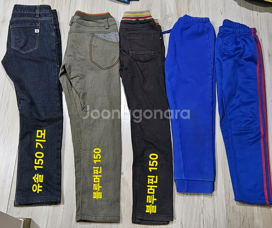 남아겨울바지 140~150 5벌 탑텐구스경량조끼--0
