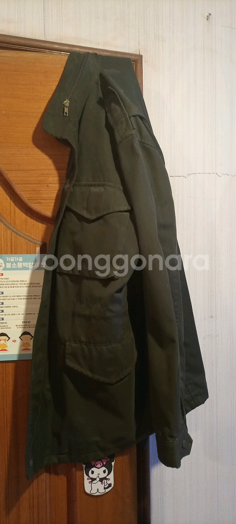 블랙 야상 자켓 사이즈 M 수납공간 풍부--7