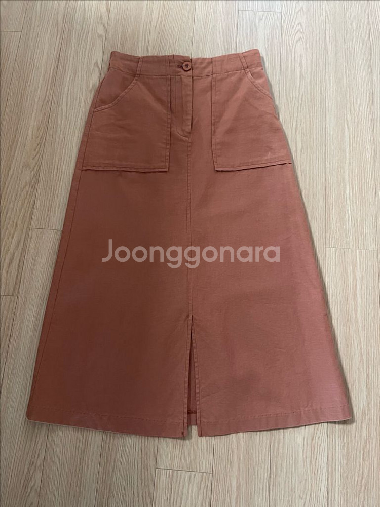 브라운 롱치마--0