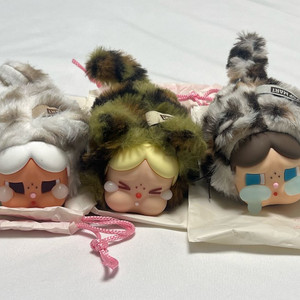 크라이베이비키링 표범냥이 카키, 바닐라, 빈티지(뽑기)