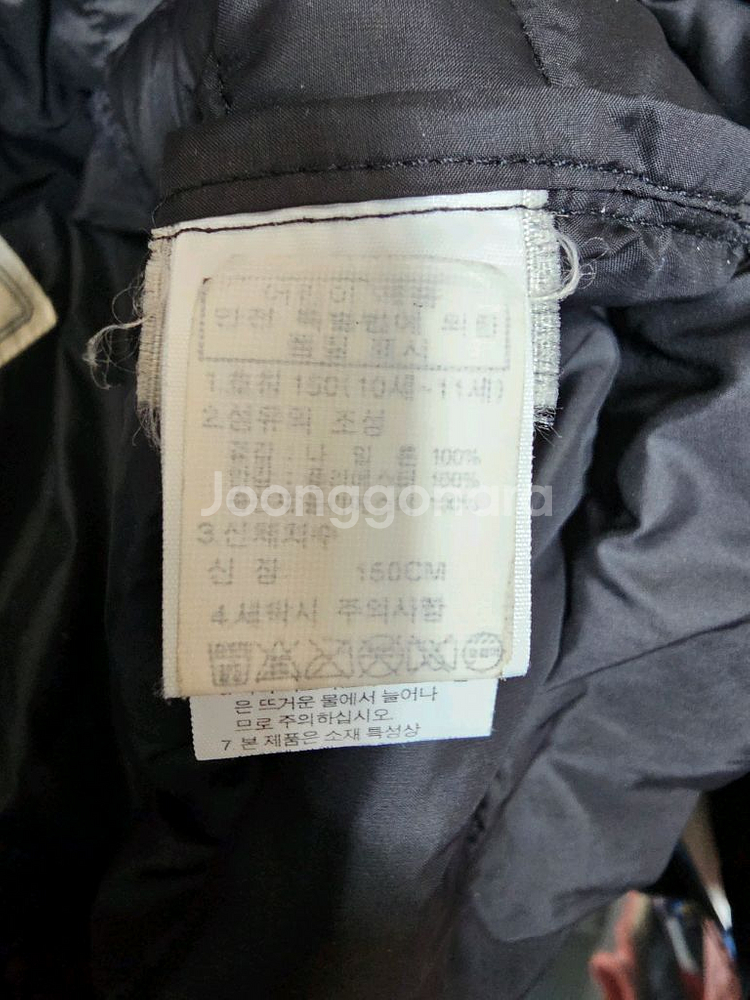 노스페이스 키즈 경량 패딩 블랙 사이즈 150--4