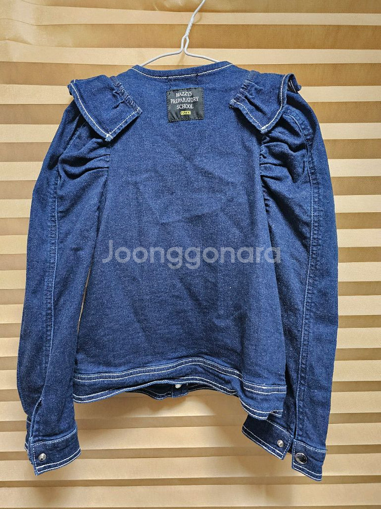 헤지스 키즈 데님 프릴 청자켓 사이즈 130(9y)--1