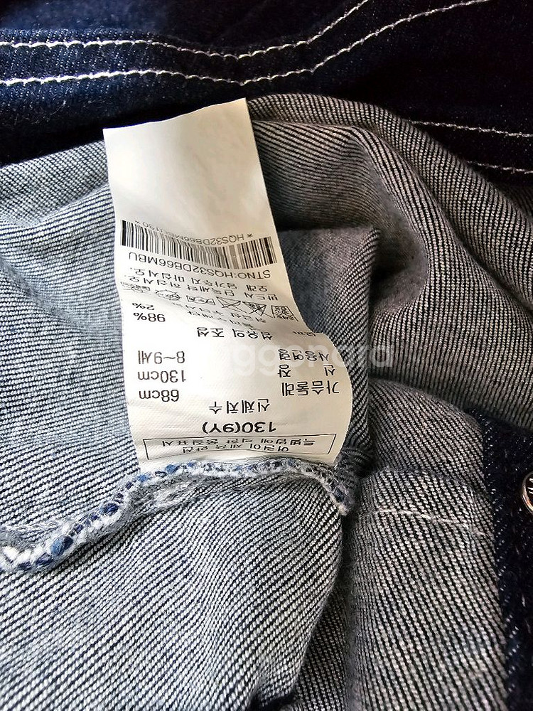 헤지스 키즈 데님 프릴 청자켓 사이즈 130(9y)--3