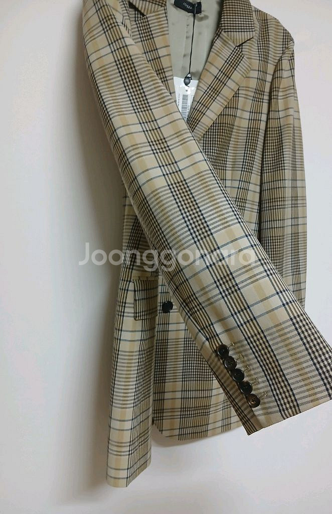 조셉 JOSEPH 체크 싱글 오버 자켓 팬츠 셋업--3