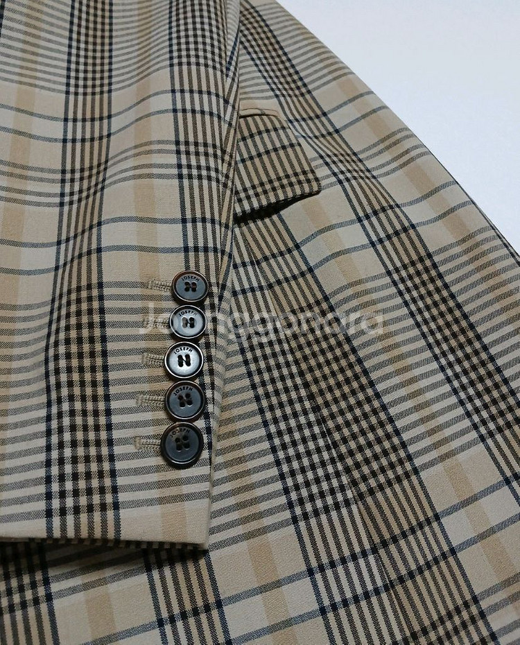 조셉 JOSEPH 체크 싱글 오버 자켓 팬츠 셋업--4