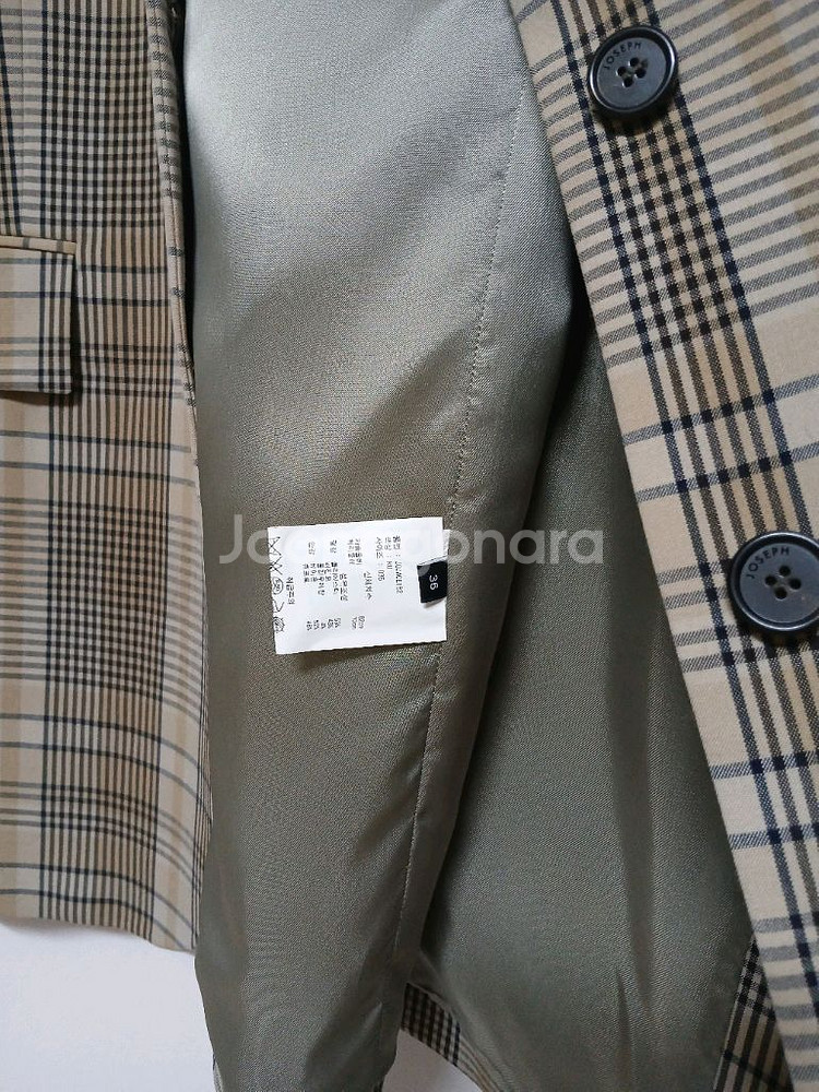 조셉 JOSEPH 체크 싱글 오버 자켓 팬츠 셋업--7