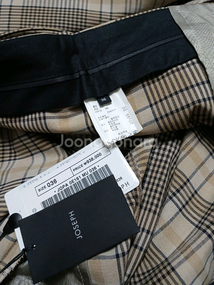 조셉 JOSEPH 체크 싱글 오버 자켓 팬츠 셋업--6