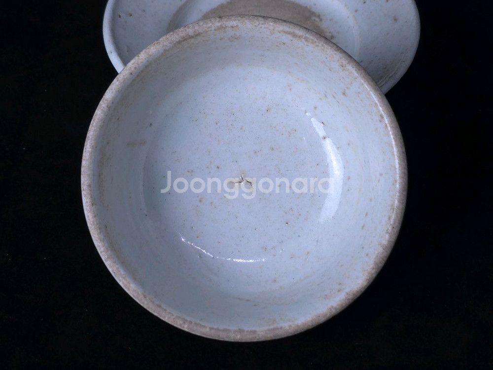 조선 백자 잔과 잔대--2