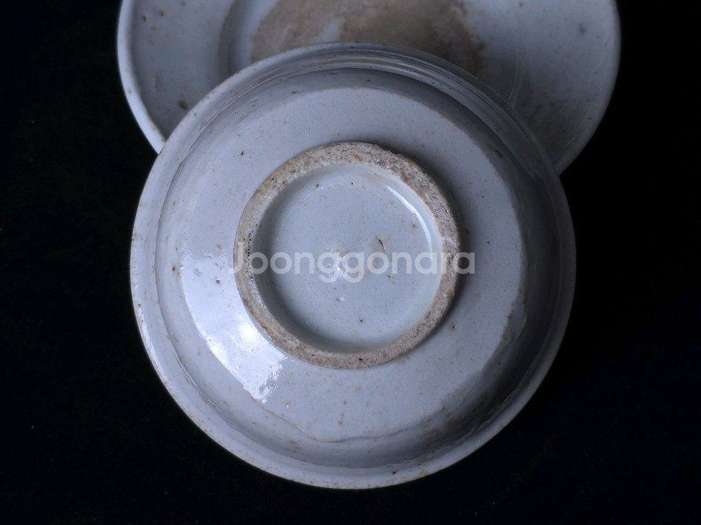 조선 백자 잔과 잔대--3