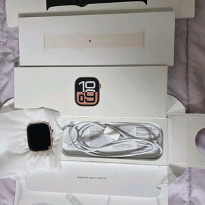 애플워치10 로즈골드 46mm 배터리 100% gps