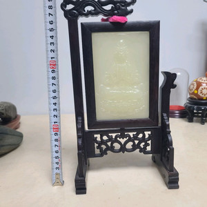 백옥 불상 조각 감상패 2종