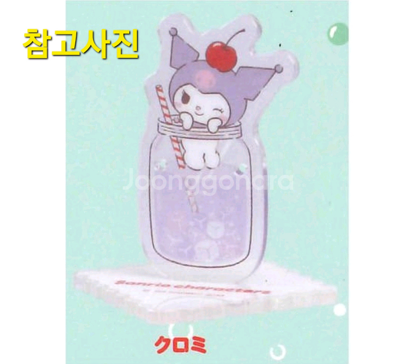 산리오 쿠로미 라무네 틴케이스,미니 아크릴 스탠드 세트--7