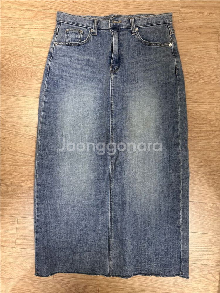 허얇엉큰 (뮤드제) 데님 롱 스커트 m--0