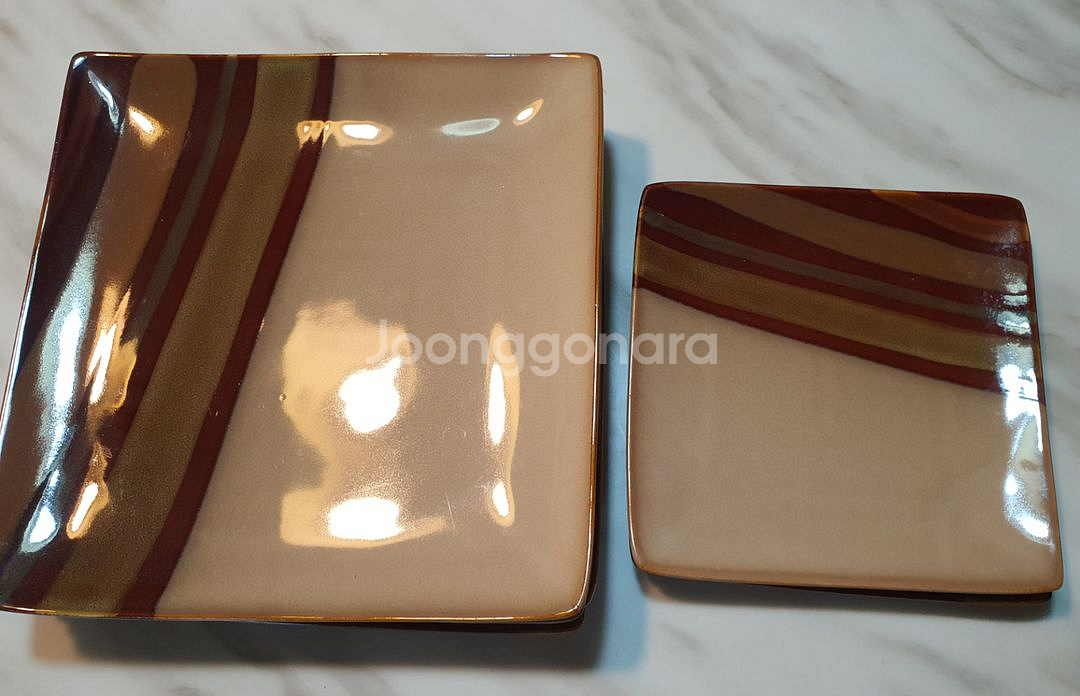 일본 상고 사각 플레이트 일괄6개--1