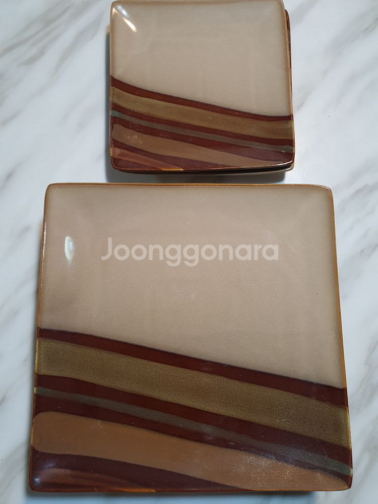 일본 상고 사각 플레이트 일괄6개--2