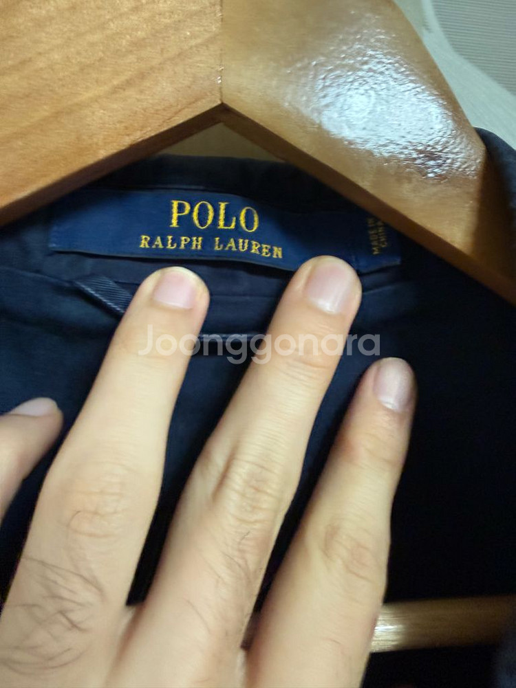 폴로 랄프로렌 코튼 치노 3버튼 네이비 자켓--3