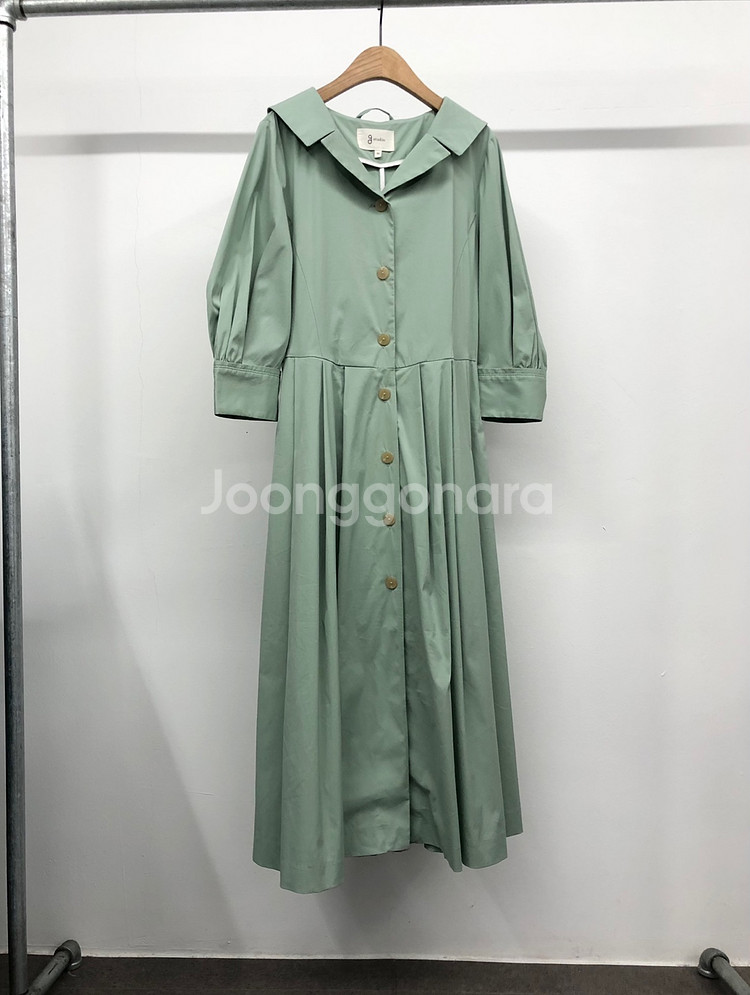 지춘희 지스튜디오 셔링 셔츠 롱 원피스 55--0