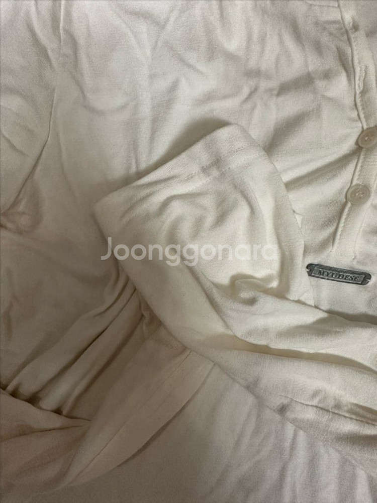 뮤드제 허얇엉큰 썸머후드 화이트 새제품--3