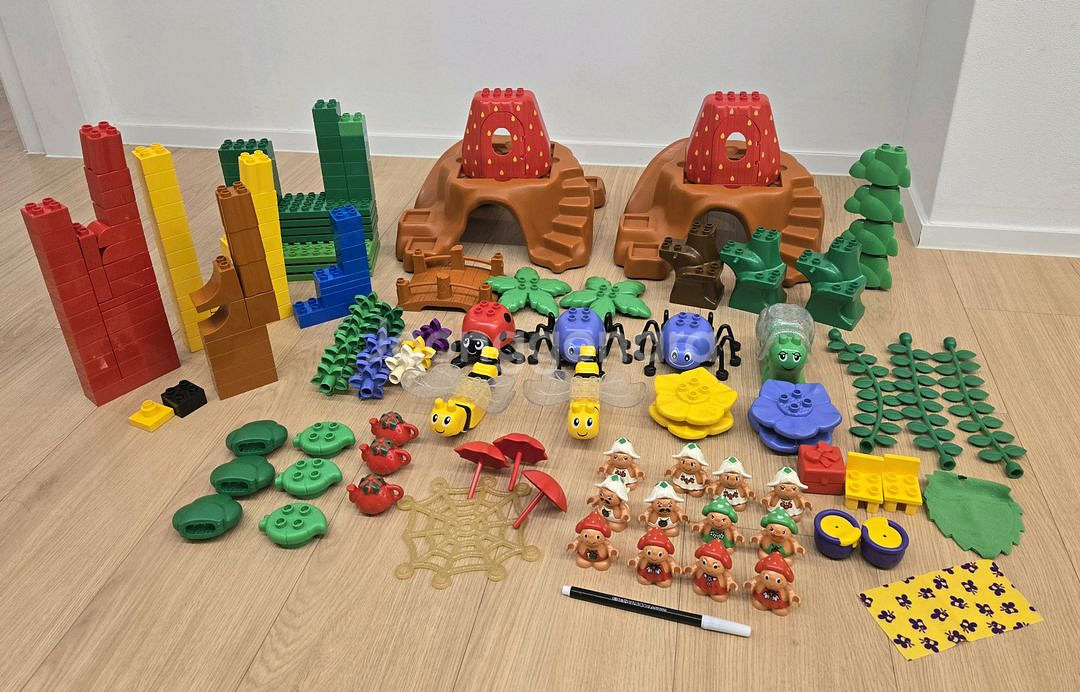 고전 올드레고 희귀레고 듀플로 리틀포레스트 아기곰푸우--0