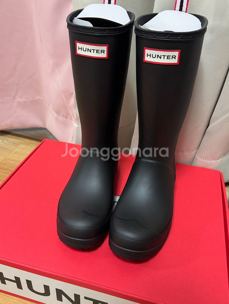 헌터 오리지널 플레이 톨 레인부츠 블랙 230--2