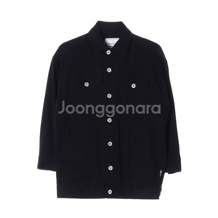 [S]CHOCOOLATE 블랙 데님 자켓 롱 청자켓--0