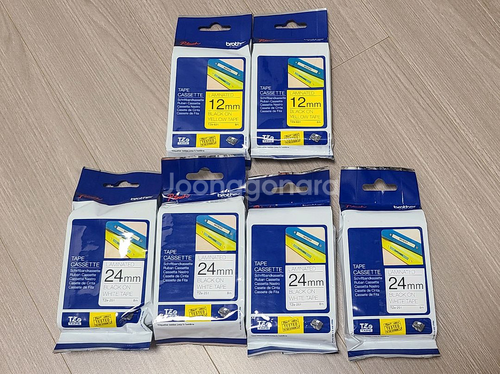 브라더 정품 라벨테이프 12/24mm (2개이상 무배)--0