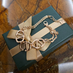 14k 로즈 골드 팔찌