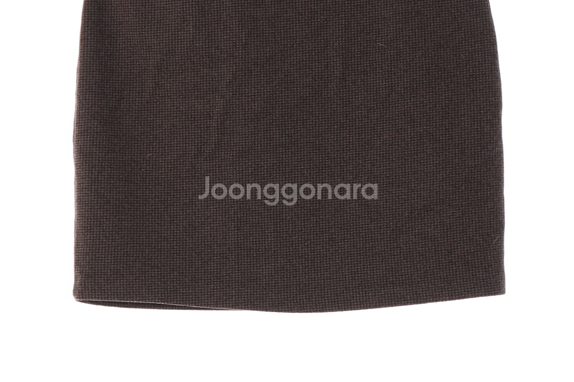 [M]LAP랩 브라운 잔체크 울블렌드 미니 스커트 치마--2