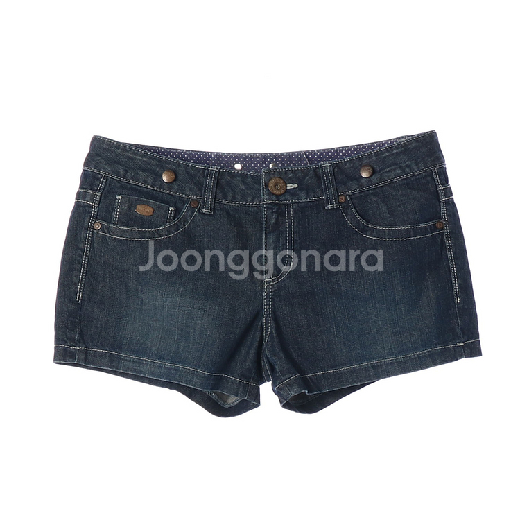 [M]게스 W29 진청 마이크로 쇼츠 청반바지 데님 쇼--0