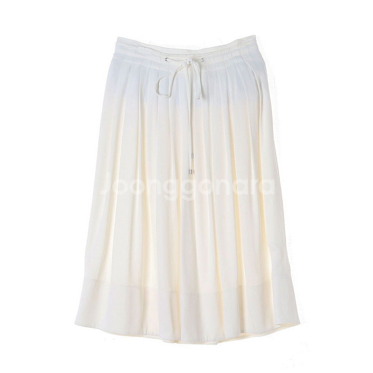 [XS]클럽모나코 화이트 플리츠 밴딩 쉬폰 스커트 치마--0