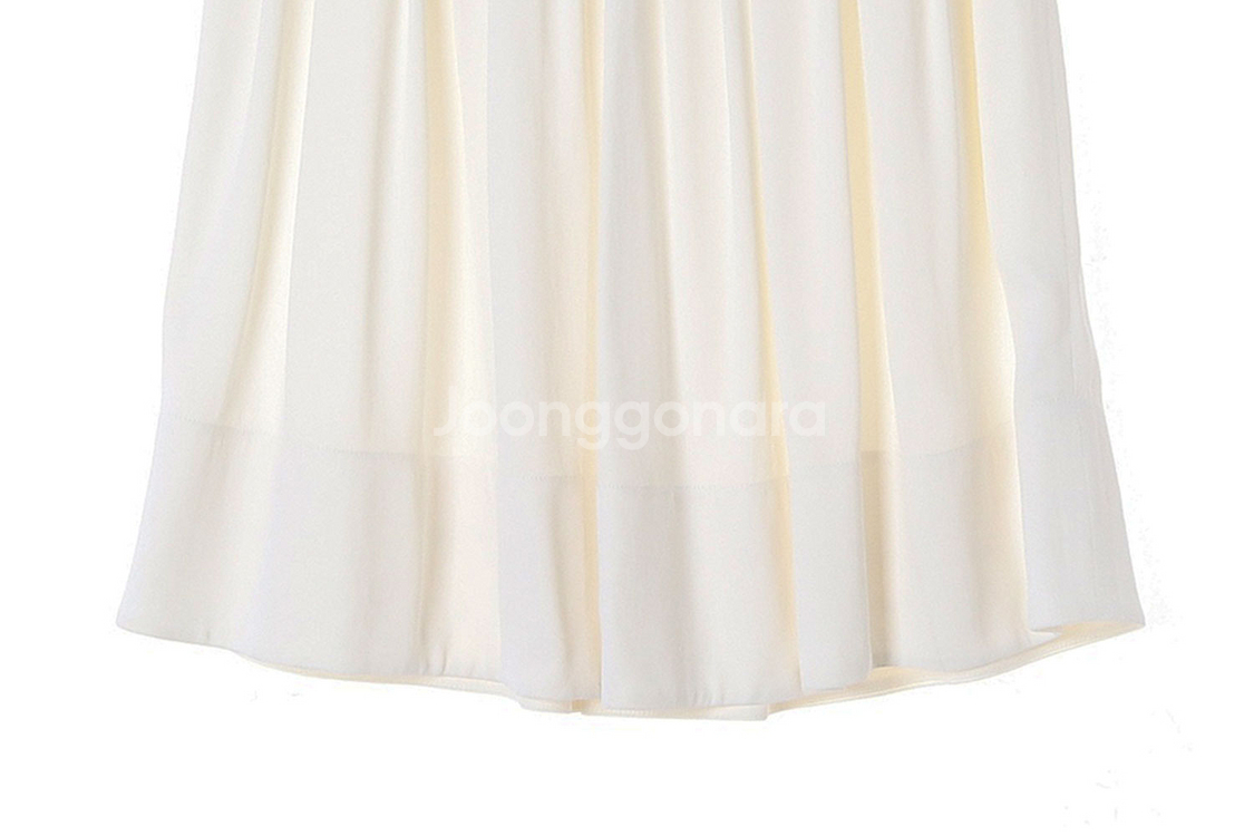 [XS]클럽모나코 화이트 플리츠 밴딩 쉬폰 스커트 치마--3